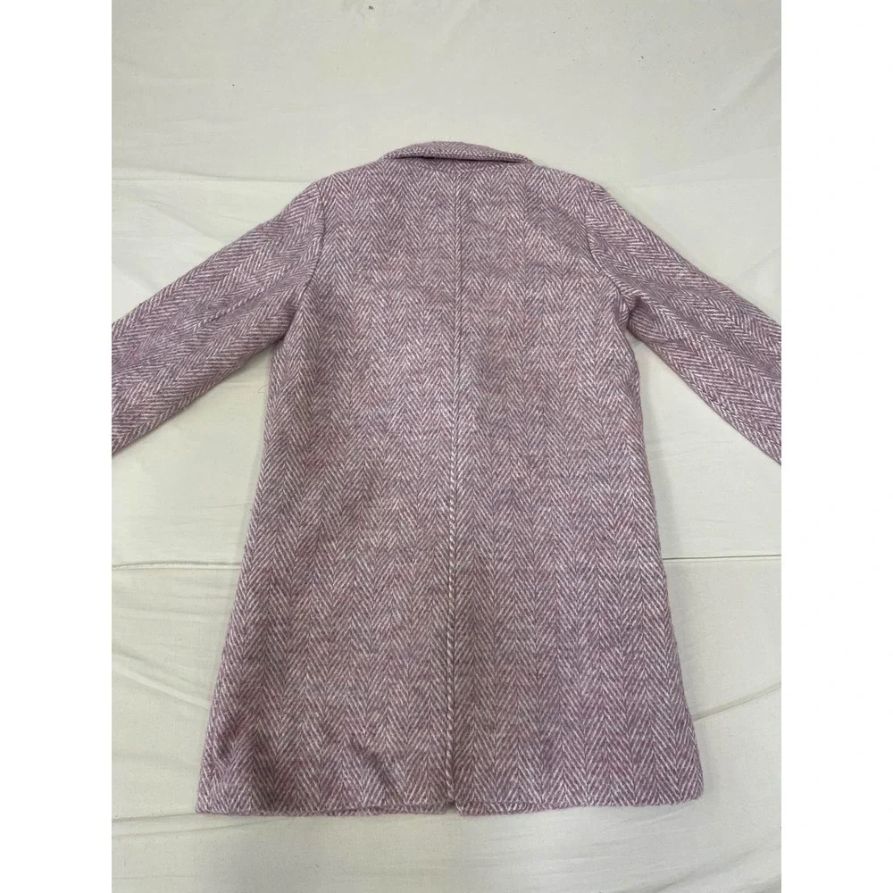 Cat & Jack Girls XL Mauve Herringbone Long Coat